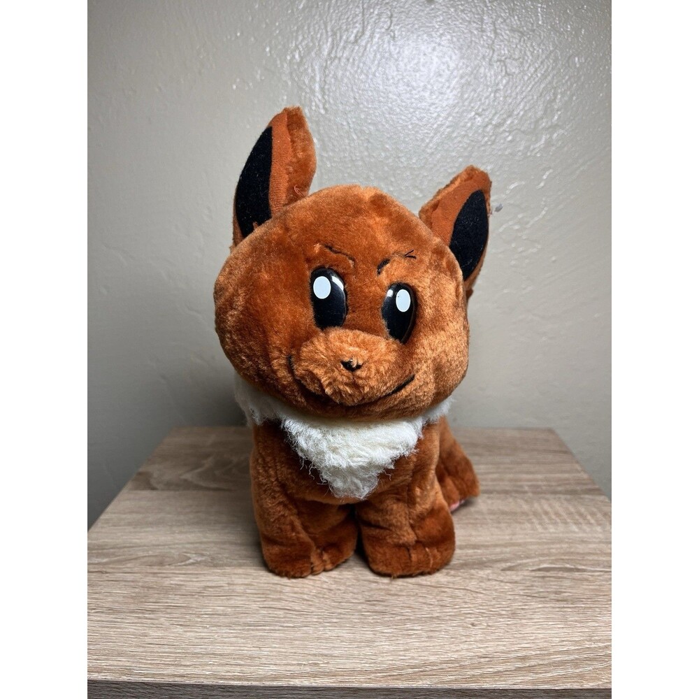 Vintage 90s Pokemon Eevee Plush Toy MED 11” Nintendo Stuffed Animal